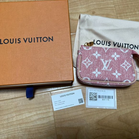 Louis Vuitton Accessories - Louis Vuitton Micro Pochette Accessoires Denim Jacquard Pink